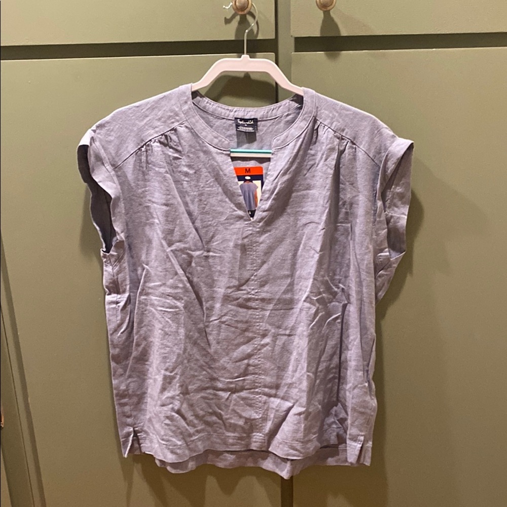 Splendid womens blue Short Sleeve Shirt